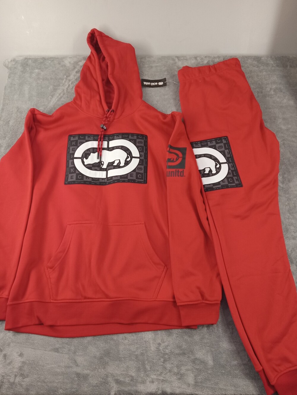 Ecko Unlimited Men's Hoodie & Joggers Set Red Color Size XL NWT